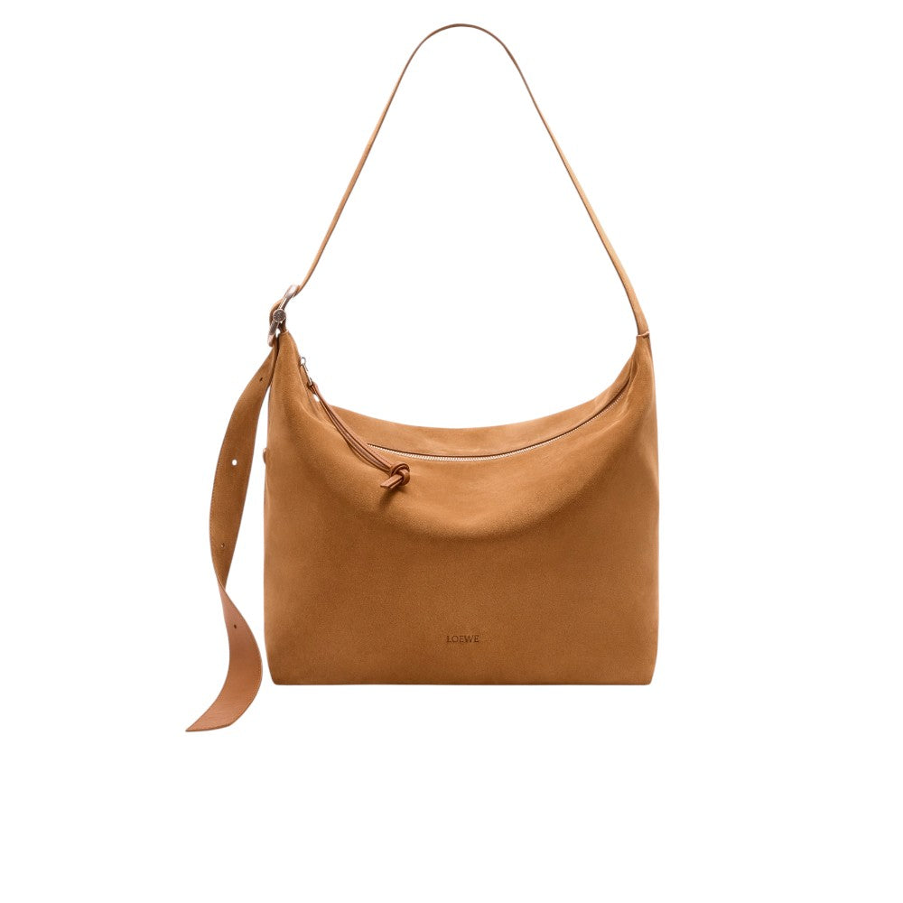 로에베 라지 루프 호보백 스웨이드 카프스킨 토바코